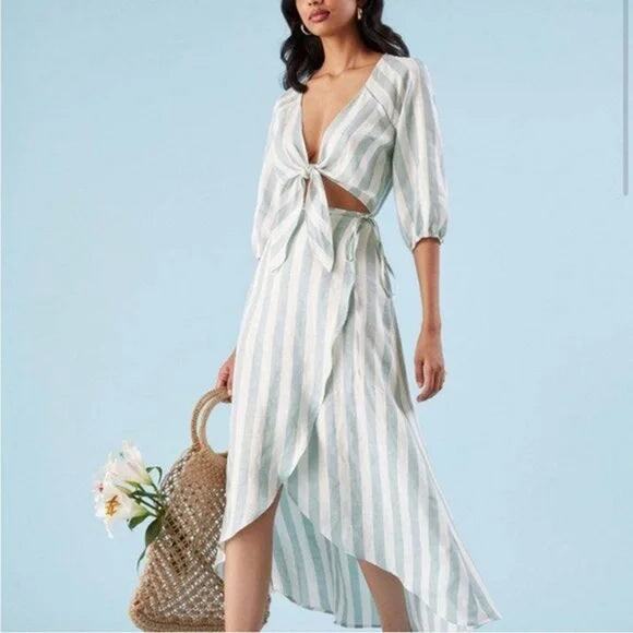 Reformation Crete Dress Baltic Striped - S - Picture 1 of 7